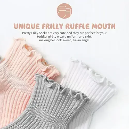 Aroveea Toddler Socks Non Slip Grip Cute Cotton Baby Socks 12 Pack for Toddler Boys Girls Kids - 5
