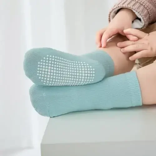 Aroveea Toymaydigan Sirpanmaydigan To'piqli Chaqaloq Paypoqlari 12 Pachka Go'dak O'g'il va Qiz Bolalar Uchun, Chaqaloq Yoqimli Paxta Chaqaloq Paypoqlari - 2