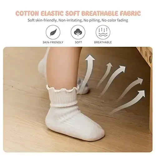 Aroveea Toddler Socks Non Slip Grip Cute Cotton Baby Socks 12 Pack for Toddler Boys Girls Kids - MODAZONE (1)