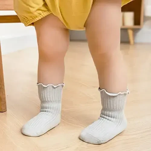 Aroveea Toddler Socks Non Slip Grip Cute Cotton Baby Socks 12 Pack for Toddler Boys Girls Kids - 6