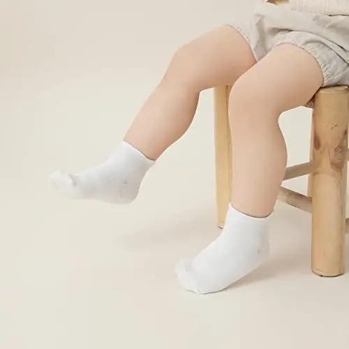 Aroveea Toddler Socks Non Slip Grip Cute Cotton Baby Socks 12 Pack for Toddler Boys Girls Kids - 5