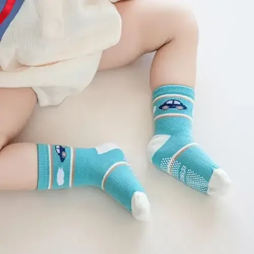 Aroveea Toddler Socks Non Slip Grip Cute Cotton Baby Socks 12 Pack for Toddler Boys Girls Kids - MODAZONE (1)