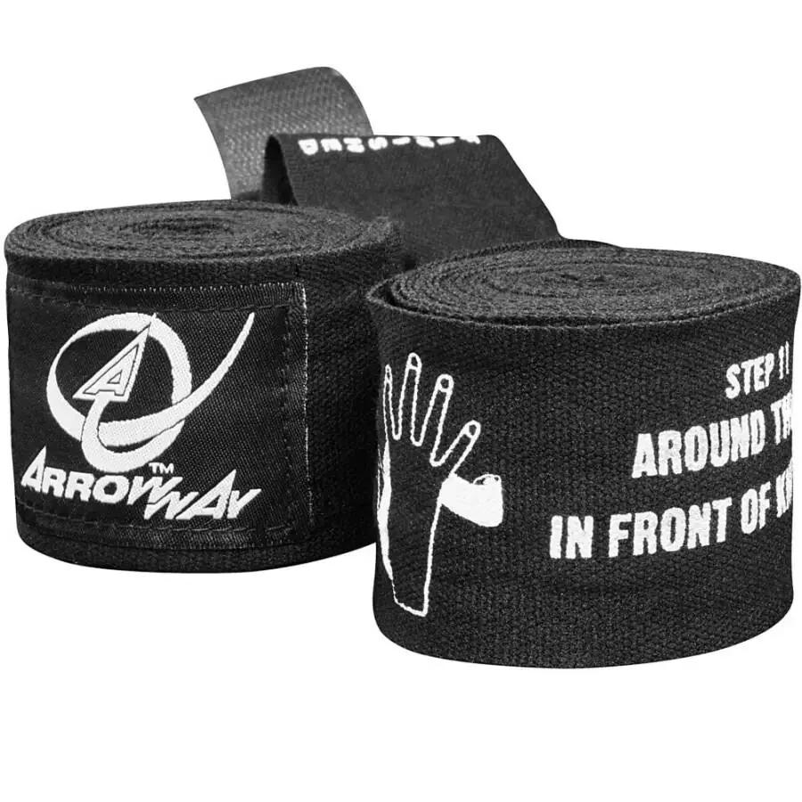 ArrowWay Instructional Hand Wraps w/ Printed Directions for Boxing & MMA - 142
