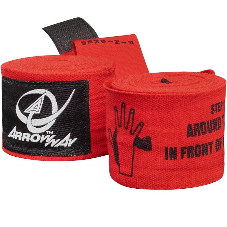 ArrowWay Instructional Hand Wraps w/ Printed Directions for Boxing & MMA - 142