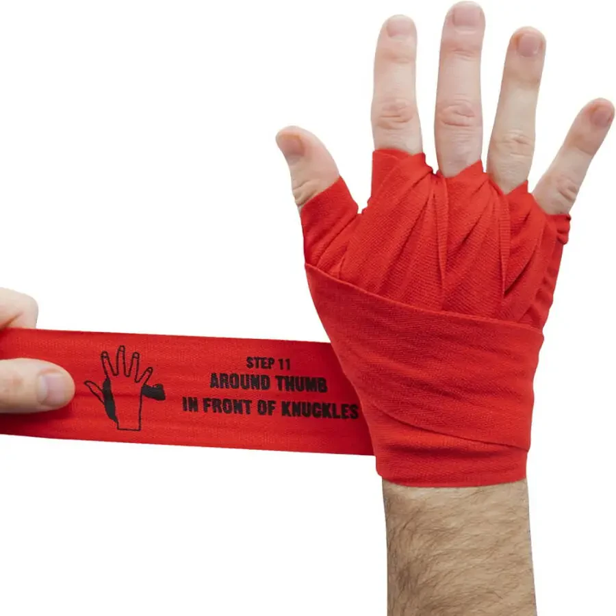 ArrowWay Instructional Hand Wraps w/ Printed Directions for Boxing & MMA - 142