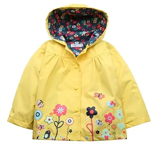 Arshiner Girl Baby Kid Waterproof Hooded Coat Jacket Outwear Raincoat Hoodies - 1