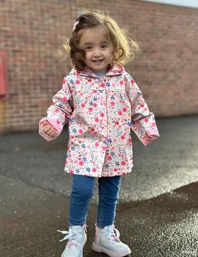 Arshiner Girl Baby Kid Waterproof Hooded Coat Jacket Outwear Raincoat Hoodies - 2