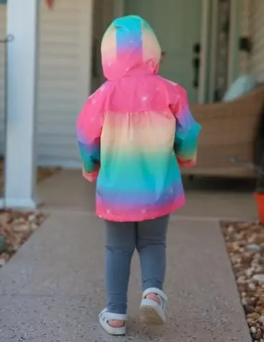 Arshiner Girl Baby Kid Waterproof Hooded Coat Jacket Outwear Raincoat Hoodies - 4