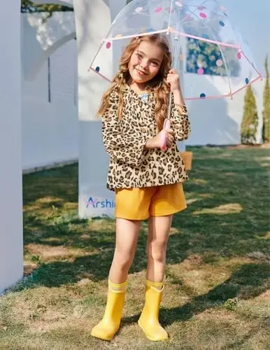 Arshiner Girl Baby Kid Waterproof Hooded Coat Jacket Outwear Raincoat Hoodies - 5