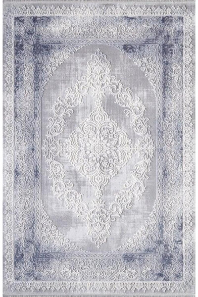 Artemis Gilam 05860A Kulrang Movi Markazli Klassik Naqshli Gilam - ARTEMIS HALI