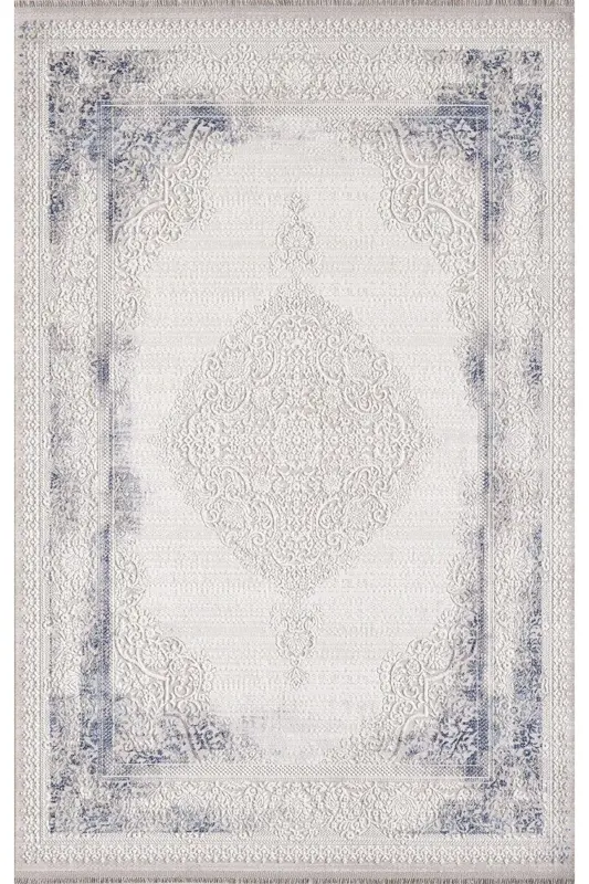 Artemis Halı 02517A Mavi Krem Klasik Göbekli Halı-MAVİ KREM - 1