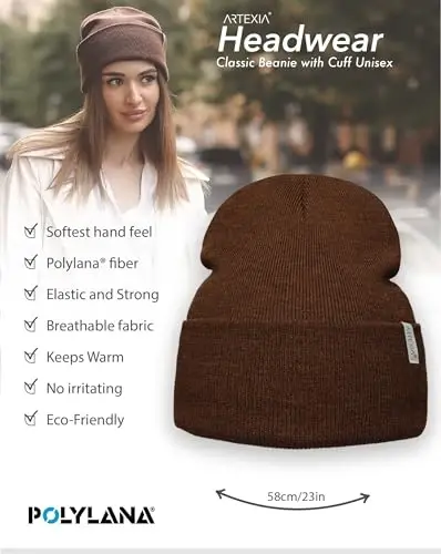 Artexia Beanies Shlyapalar Erkaklar - Ayollar uchun Beanie - Ayollar uchun qishki shlyapalar - Unisex qishki shlyapa - Erkaklar Beanie va Ayollar Beanie - 3