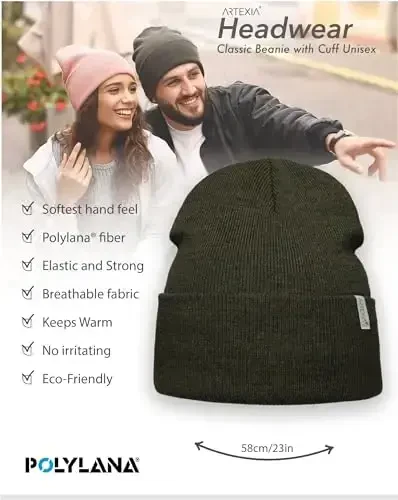 Artexia Beanies Hats Men - Beanie for Women - Winter Hats for Women - Unisex Winter Hat - Mens Beanie and Womens Beanie - 3