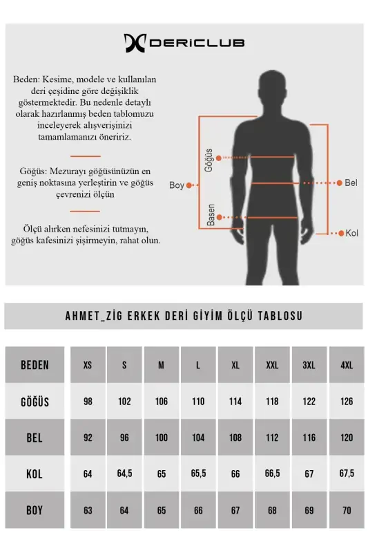 Arthur Erkek Dik Yaka Slim Fit Gerçek Deri Mont Kestane-KESTANE - 2