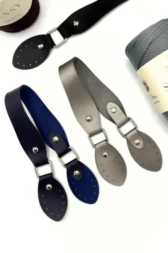 Artificial Leather Bag Handle 43cm Grey - 5