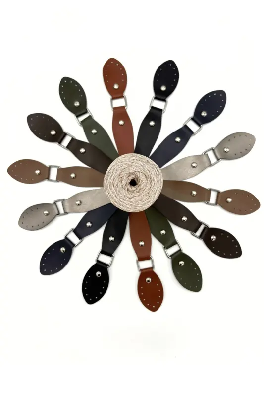 Artificial Leather Bag Handle 43cm Tan - 3