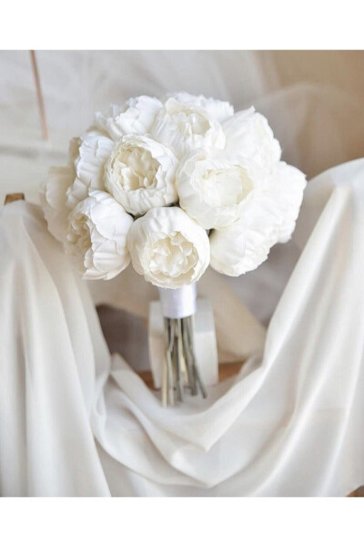 Artificial Peony Bouquet Bridal Flower - HAYALPEREST BONCUK