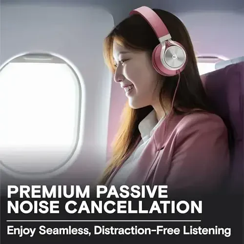 ARTIX CL750 On-Ear Headphones Wired with Mic and Volume Control — Noise Isolating Corded Over Ear Headphones with Microphone for Laptop and Computer, Plug in Headset with Cord (Aux Jack 3.5mm) - 3