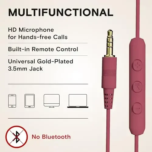 ARTIX CL750 On-Ear Headphones Wired with Mic and Volume Control — Noise Isolating Corded Over Ear Headphones with Microphone for Laptop and Computer, Plug in Headset with Cord (Aux Jack 3.5mm) - 5