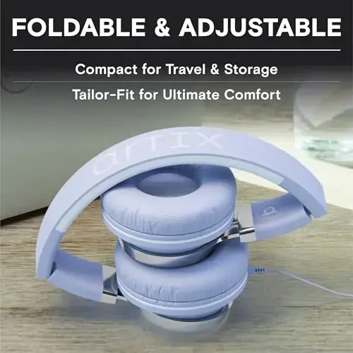 ARTIX CL750 On-Ear Headphones Wired with Mic and Volume Control — Noise Isolating Corded Over Ear Headphones with Microphone for Laptop and Computer, Plug in Headset with Cord (Aux Jack 3.5mm) - 4