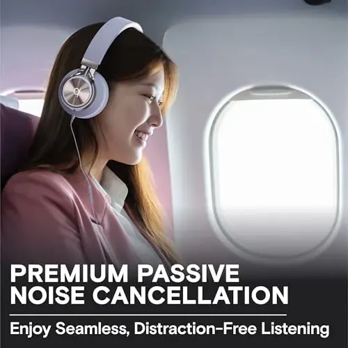 ARTIX CL750 On-Ear Headphones Wired with Mic and Volume Control — Noise Isolating Corded Over Ear Headphones with Microphone for Laptop and Computer, Plug in Headset with Cord (Aux Jack 3.5mm) - 3
