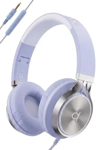 ARTIX CL750 On-Ear Headphones Wired with Mic and Volume Control — Noise Isolating Corded Over Ear Headphones with Microphone for Laptop and Computer, Plug in Headset with Cord (Aux Jack 3.5mm) - 1