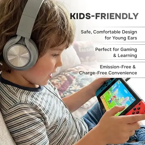 ARTIX CL750 On-Ear Headphones Wired with Mic and Volume Control — Noise Isolating Corded Over Ear Headphones with Microphone for Laptop and Computer, Plug in Headset with Cord (Aux Jack 3.5mm) - 6