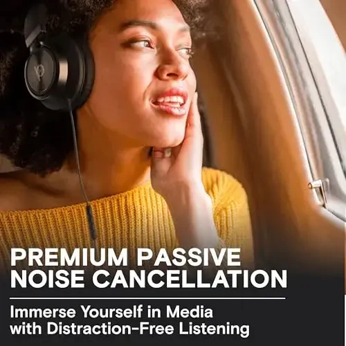 ARTIX CL750 Wired Headphones with Mic & Volume Control — Noise Isolating On-Ear Headphones for Computer and Laptop Wired, Plug in Corded Headphone Over Ear with Wire (Foldable, Aux Jack 3.5mm) - 3