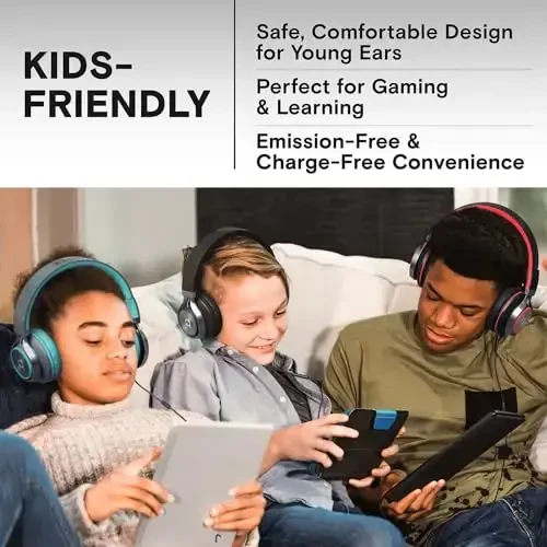 ARTIX CL750 Wired Headphones with Mic & Volume Control — Noise Isolating On-Ear Headphones for Computer and Laptop Wired, Plug in Corded Headphone Over Ear with Wire (Foldable, Aux Jack 3.5mm) - 4