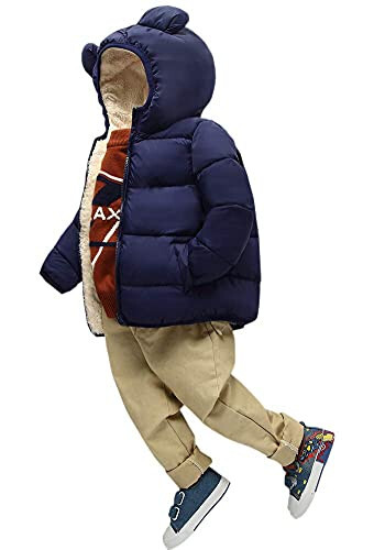 ARTMINE Baby Toddler Boys Girls Winter Down Coats with Hoods, 12M - 5Y - 2