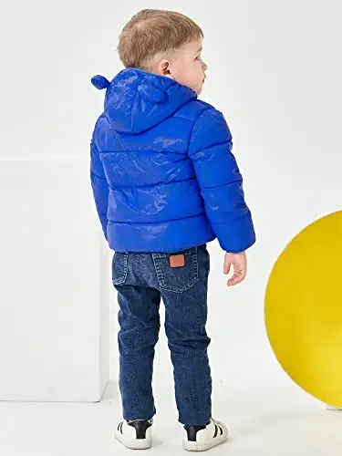 ARTMINE Baby Toddler Boys Girls Winter Down Coats with Hoods, 12M - 5Y - 4