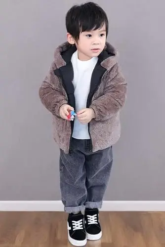 ARTMINE Baby Toddler Boys Girls Winter Down Coats with Hoods, 12M - 5Y - 5