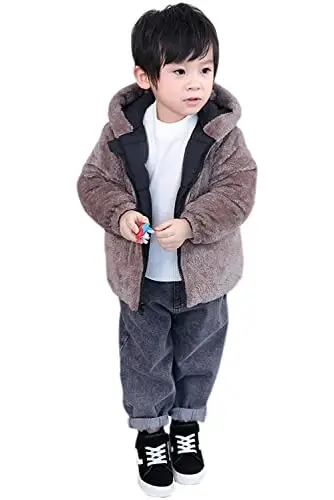 ARTMINE Baby Toddler Boys Girls Winter Down Coats with Hoods, 12M - 5Y - 4
