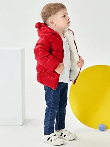 ARTMINE Baby Toddler Boys Girls Winter Down Coats with Hoods, 12M - 5Y - 5