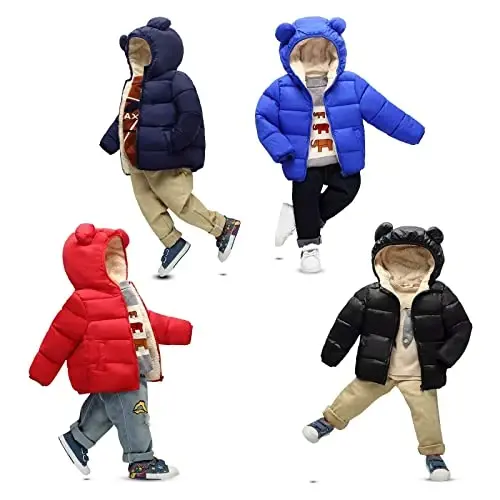 ARTMINE Baby Toddler Boys Girls Winter Down Coats with Hoods, 12M - 5Y - 6