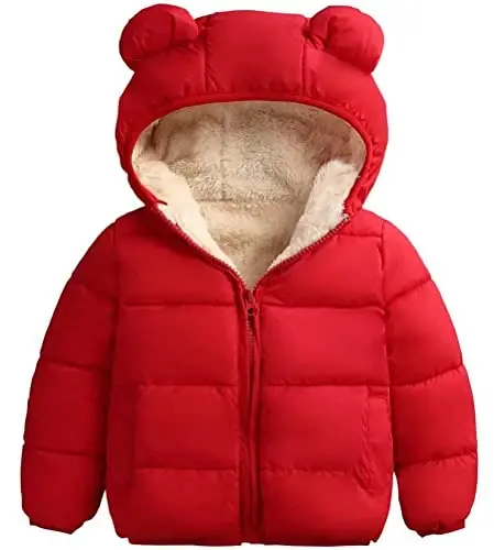 ARTMINE Baby Toddler Boys Girls Winter Down Coats with Hoods, 12M - 5Y - 1