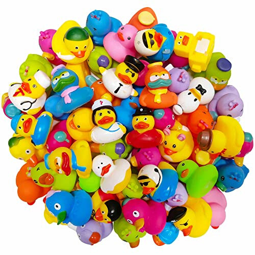 Arttyma Rubber Ducks in Bulk,Assortment Duckies for Jeep Ducking Floater Duck Bath Toys Party Favors (30-Pack) - 1