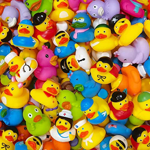 Arttyma Rubber Ducks in Bulk,Assortment Duckies for Jeep Ducking Floater Duck Bath Toys Party Favors (30-Pack) - 2