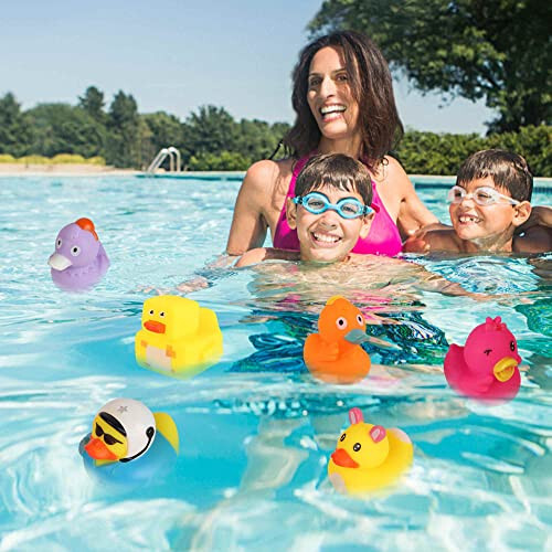 Arttyma Rubber Ducks in Bulk,Assortment Duckies for Jeep Ducking Floater Duck Bath Toys Party Favors (30-Pack) - 4