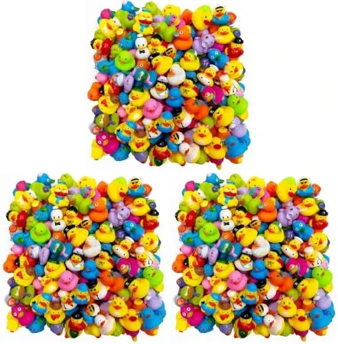 Arttyma Rubber Ducks in Bulk,Assortment Duckies for Jeep Ducking Floater Duck Bath Toys Party Favors (300-Pack) - 1