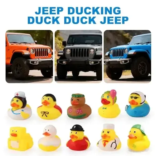 Arttyma Rubber Ducks in Bulk,Assortment Duckies for Jeep Ducking Floater Duck Bath Toys Party Favors (100-Pack) 