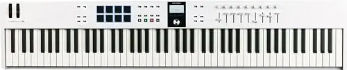 Arturia KeyLab Essential 88 mk3 — Analog Lab V dasturi bilan birga keladigan 88 tugmali USB MIDI kontroller klaviaturasi, oq - ARTURIA (1)