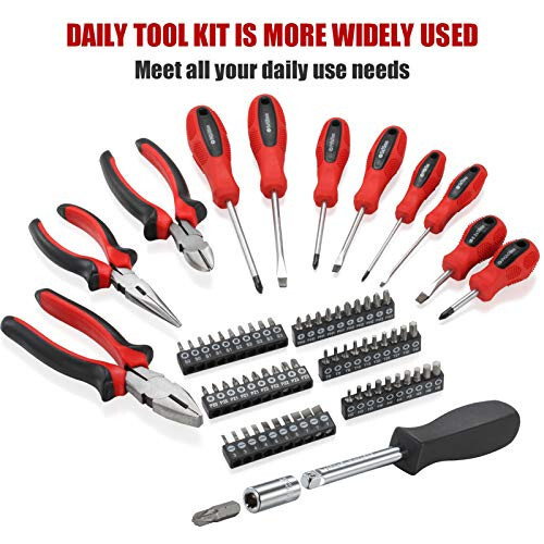 ARUCMIN 438-Piece Mechanics Tool Set with 3-Drawer Heavy Duty Metal Box Repair Tool Kit - 5