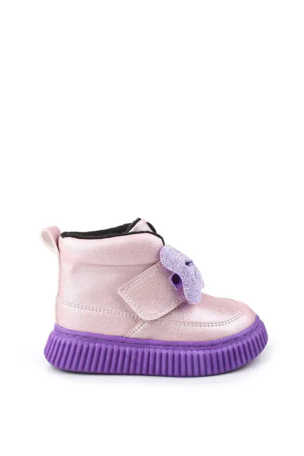 Arzn-4130 Hook and Loop Non-Slip Sole Baby Girl Boots - 2