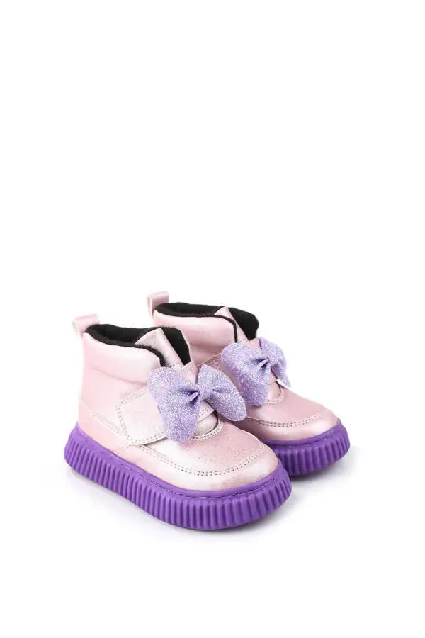 Arzn-4130 Hook and Loop Non-Slip Sole Baby Girl Boots - 3