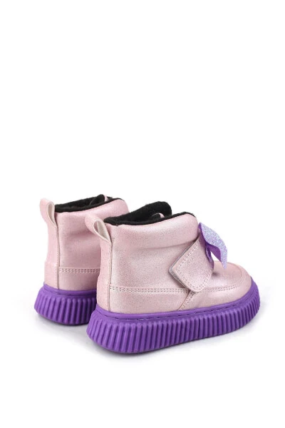 Arzn-4130 Hook and Loop Non-Slip Sole Baby Girl Boots - 4