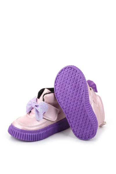 Arzn-4130 Hook and Loop Non-Slip Sole Baby Girl Boots - 5