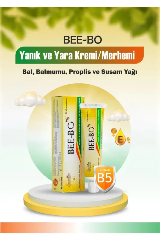 Asal, mum, propolis va kunjut yog'li kuyish va yara kremi/malhami 30gr - BEEPHARMA
