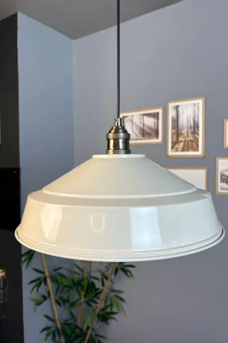 Asaletli Krem Tekli Avize Eskitme Lale Başlık Retro Sarkıt Lamba Restoran Cafe Salon Avizeleri - Krem - BAMYUM (1)