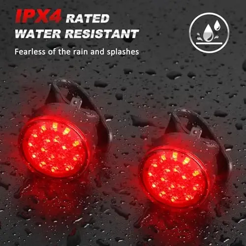 Ascher USB qayta zaryadlanuvchi LED velosiped orqa chiroqlari 2 dona, yorqin velosiped orqa chiroqlari, 4 ta yorug'lik rejimi variantlari Kattalar bolalar erkaklar ayollar yo'l tog' velosipedlari uchun xavfsizlik chiroqlari (2 USB kabeli bilan) - 5